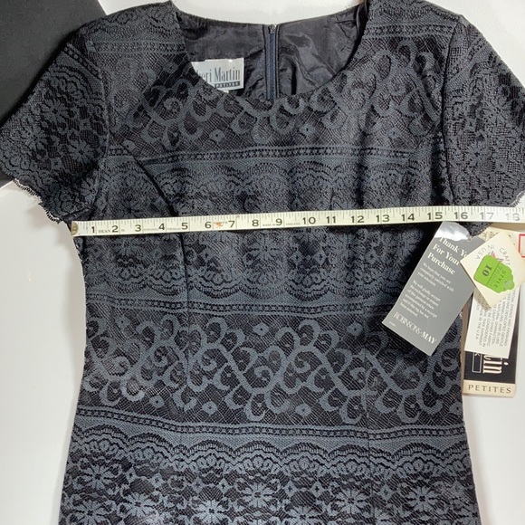 Sheri Martin Vintage Black Lace Shift Dress,  NWT! - Picture 2 of 6